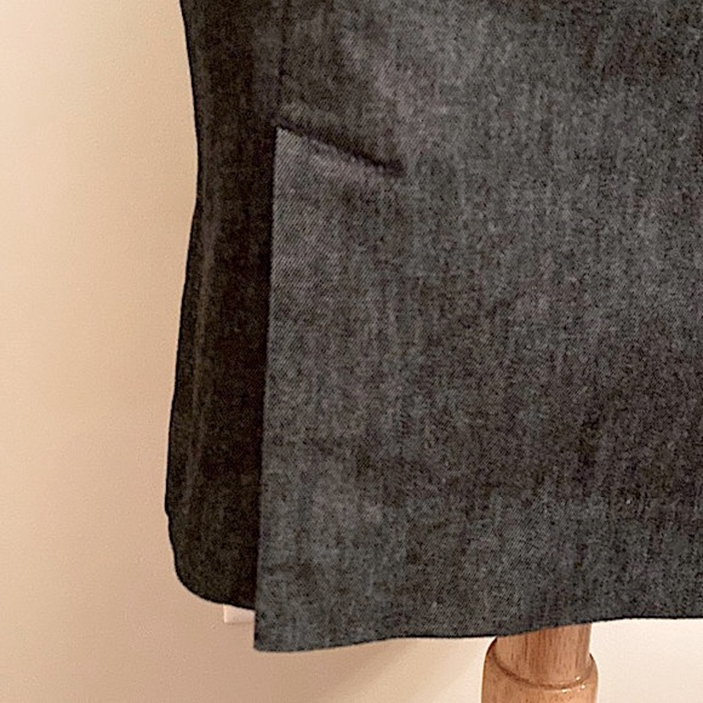 Gap Denim Charcoal Black Wide Waist Back Slit Casual Jean Skirt Size 6 - Picture 8 of 13